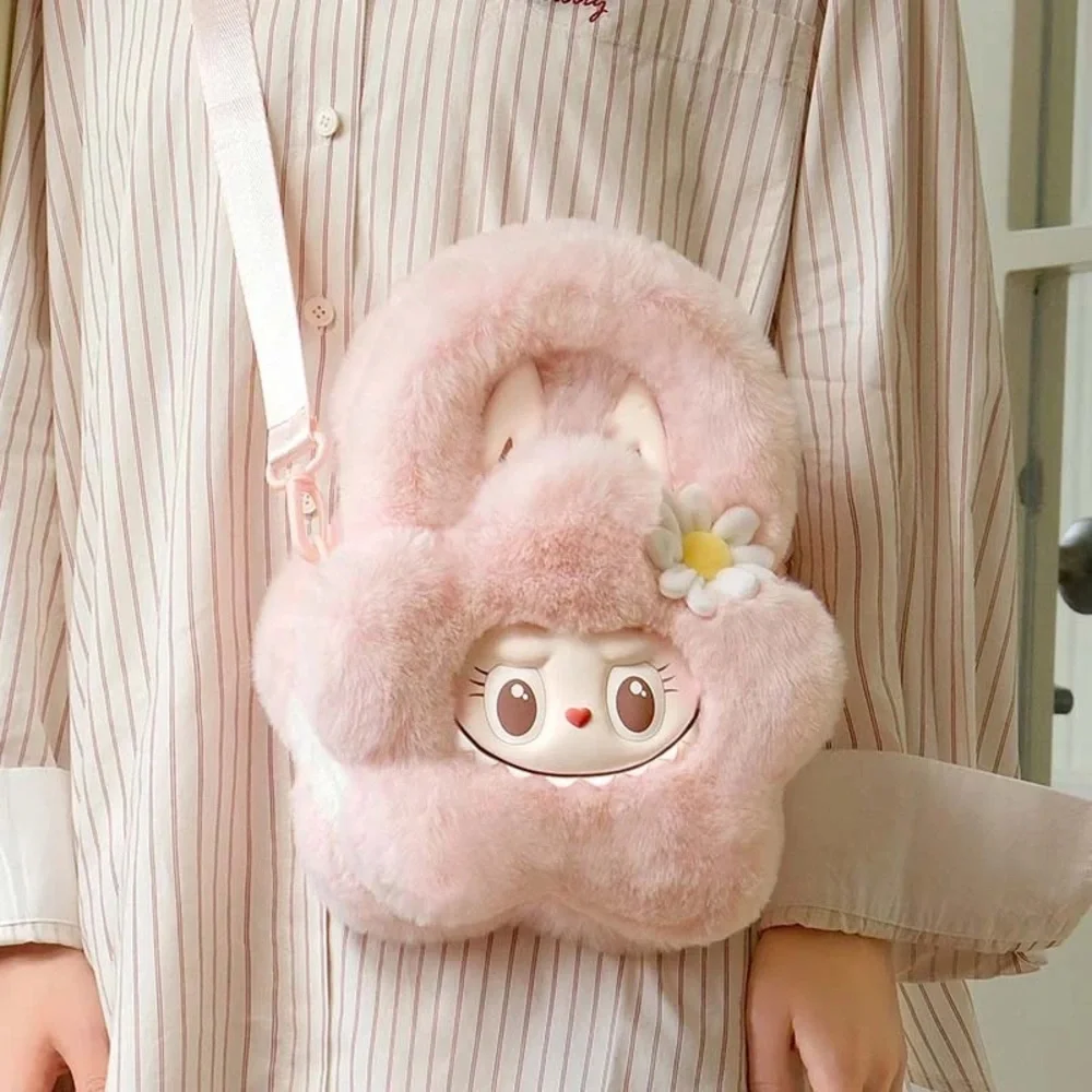 Pop Mart Pop Land The Monsters Mokoko Labubu Plush Flower Crossbody Bag Purse